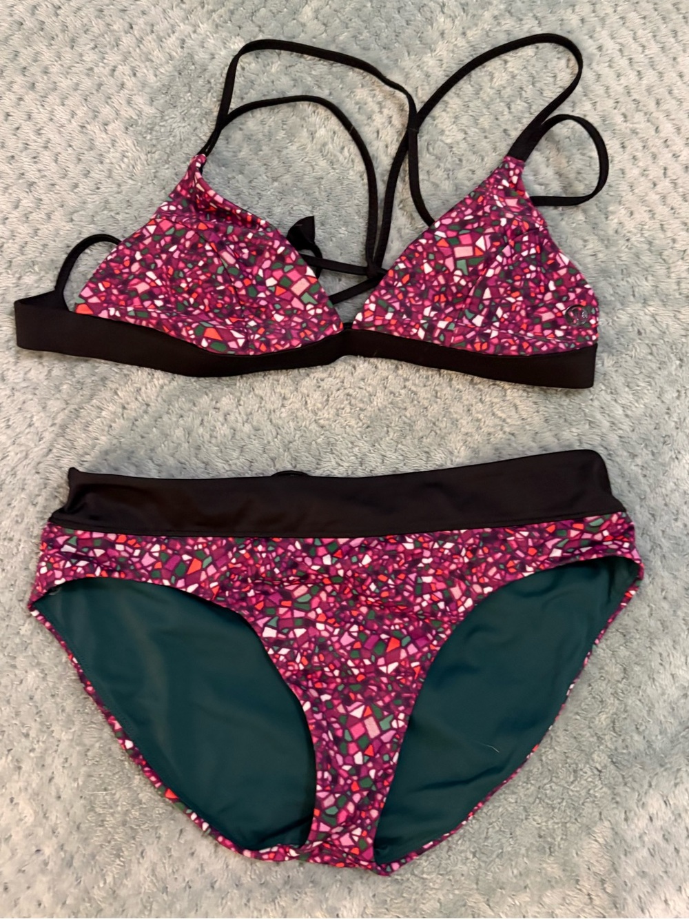 lululemon Tidal Flow Triangle Bikini Set in Paradise Camo Multi sz Small